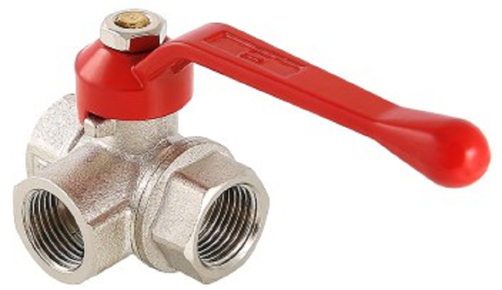 Кран шаровой трехходовой, тип T, ВР 3/4" VALTEC