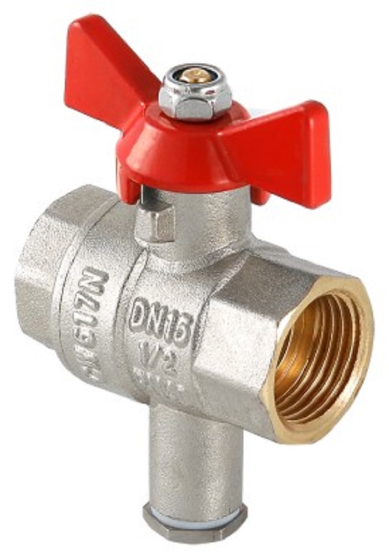Кран шаровой для подключения датчика температуры ВР 3/4" VALTEC