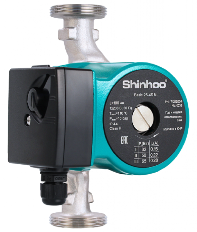 Насос циркуляционный Shinhoo BASIC 25-12 N 180 1x230V