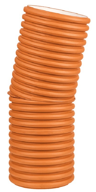 Отвод для наружной канализации SN8 DN 200x15° Polytron ProKan