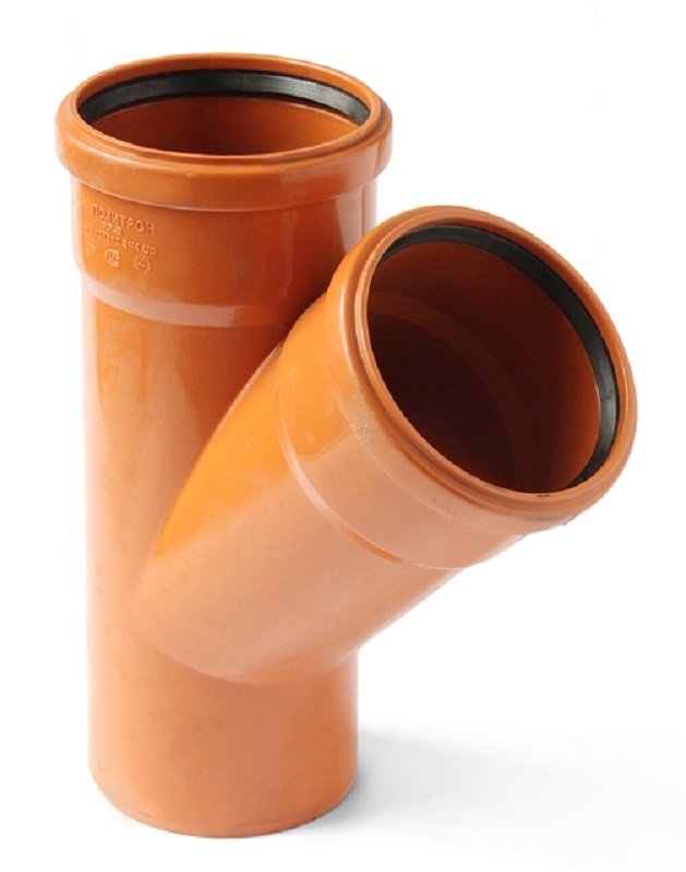 Тройник для наружной канализации DN 160x160x45° PRO AQUA TERRA