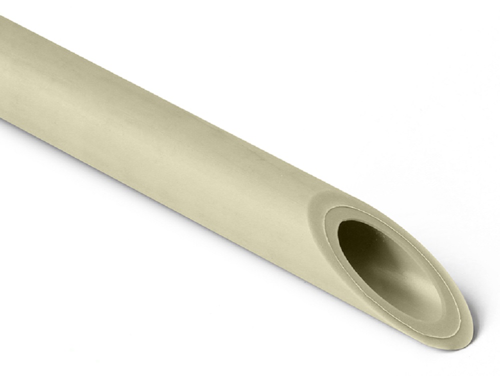 Труба полипропиленовая SDR 6 (PN25) 25 мм армированная алюминием посередине PRO AQUA DUO серая