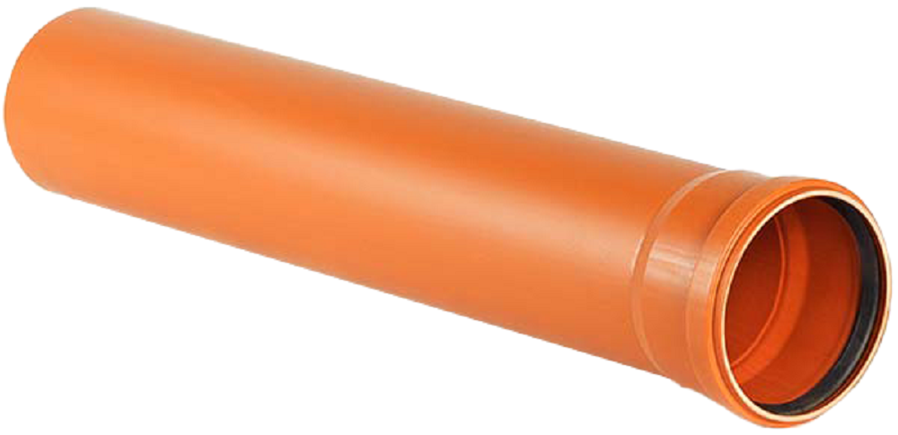 Труба с раструбом DN 110 x 500 мм для наружной канализации ХЕМКОР, класс жесткости SN4