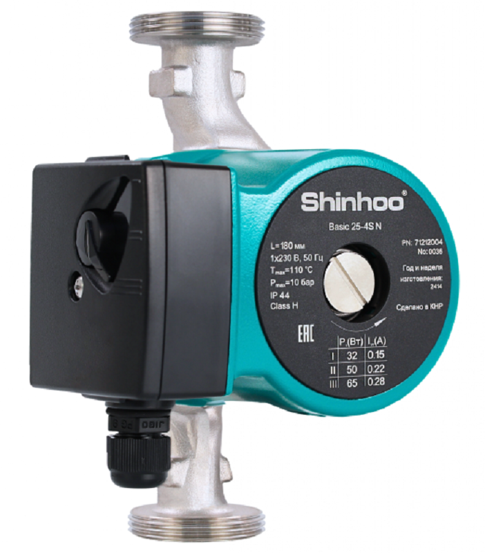 Насос циркуляционный Shinhoo BASIC 15-7S N 130 1x230V