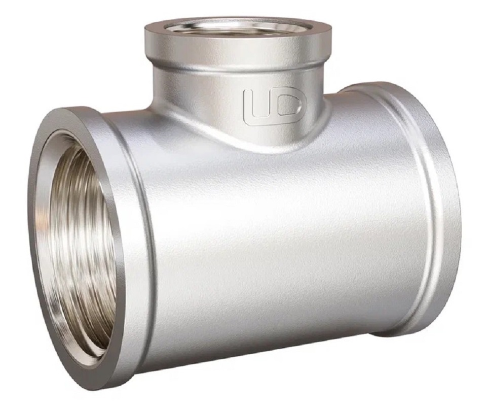 Тройник переходной LD Pride DN 25х15х25 мм (1" ВР х 1/2" ВР х 1" ВР) латунь никель