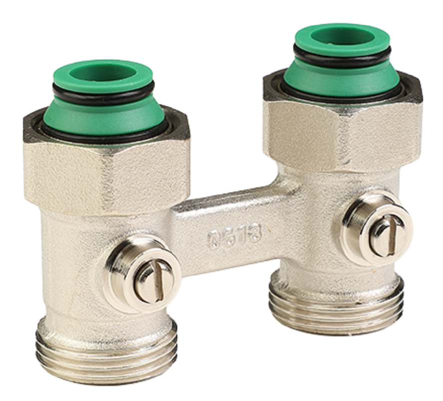 Узел нижнего подключения прямой, с шаровым затвором MVI 3/4"x3/4" без ниппелей