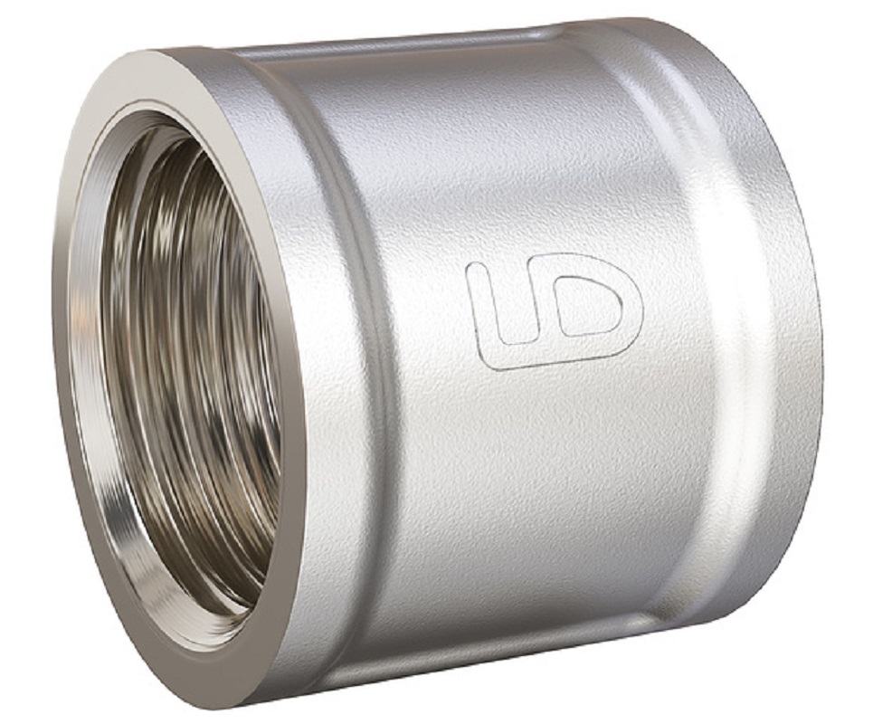 Муфта LD Pride DN 25 мм (1") ВР латунь никель