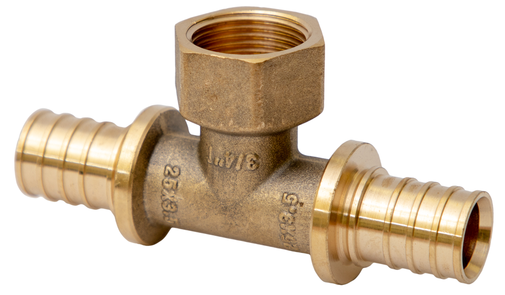 Тройник аксиальный латунный ВР 16x1/2"x16 MVI