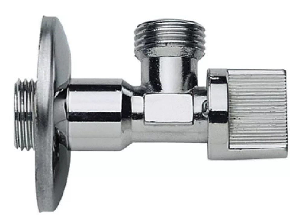 Бытовой шаровой кран угловой НР 1/2"x3/4" MVI 