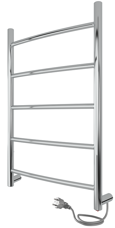 Электрический полотенцесушитель Лесенка 60x40 см INDIGO Arc скрытый монтаж, универсальное подключение, полированный