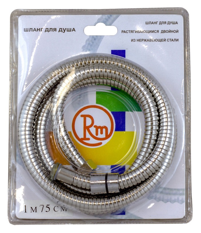 Шланг для душа RM растяжной 175-200 см 1/2"х1/2" (имп/имп)