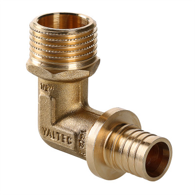 Угольник надвижной аксиальный с переходом на НР 16x1/2" VALTEC