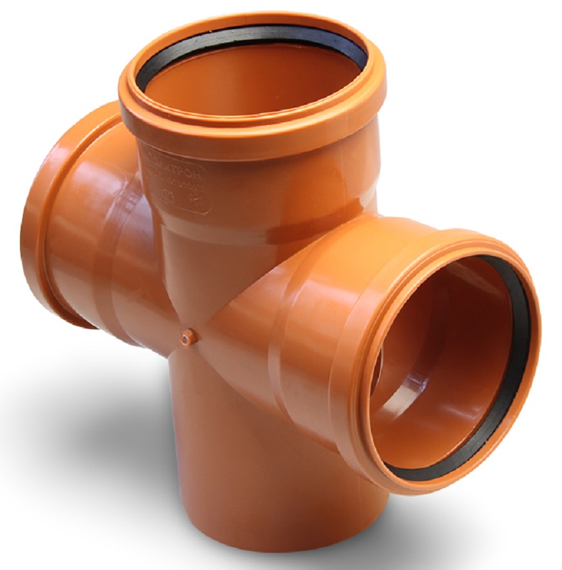 Крестовина одноплоскостная для наружной канализации DN 110x110x110/87,5° PRO AQUA TERRA