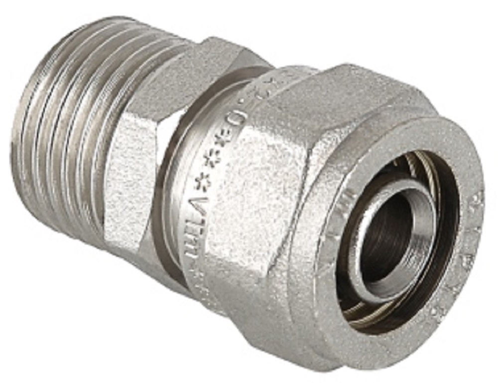 Соединитель обжимной НР 16x1/2" VALTEC