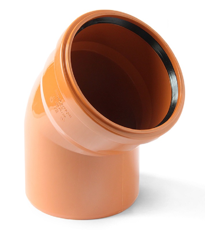 Отвод для наружной канализации DN 110x45° PRO AQUA TERRA