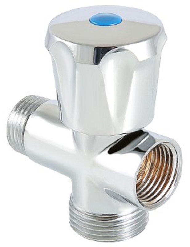 Вентиль-тройник бытовой 1/2"x3/4"x1/2" VALTEC, для подключения сантехнических приборов к транзитному трубопроводу