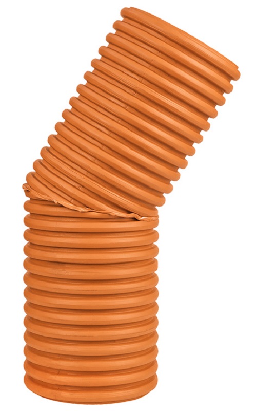 Отвод для наружной канализации SN16 DN 200x45° Polytron ProKan