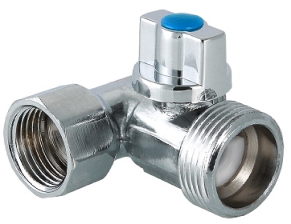 Тройник бытовой с шаровым краном 1/2"x3/4"x1/2" VALTEC, для подклюдчения к воде бытовых приборов