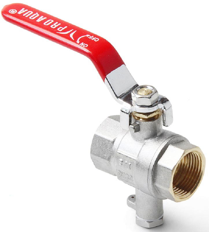Кран шаровой для подключения датчика температуры ВР 1/2" PRO AQUA
