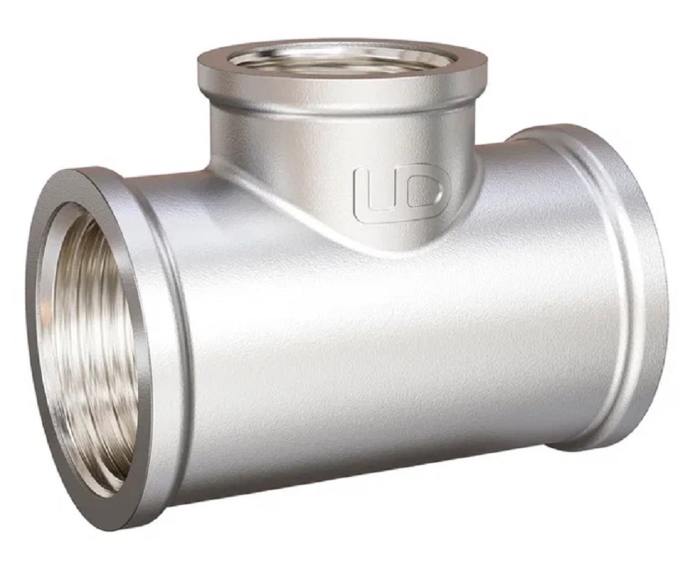 Тройник переходной LD Pride DN 20х15х20 мм (3/4" ВР х 1/2" ВР х 3/4" ВР) латунь никель