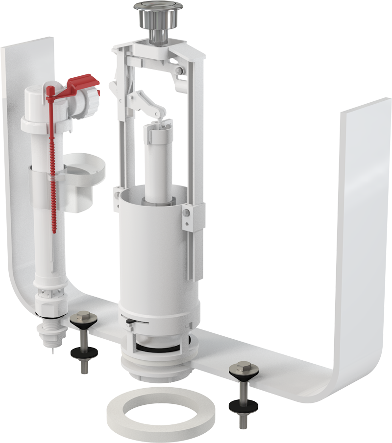 Выпускной комплект со СТОП кнопкой ALCADRAIN (Alcaplast), SA2000S CHROM