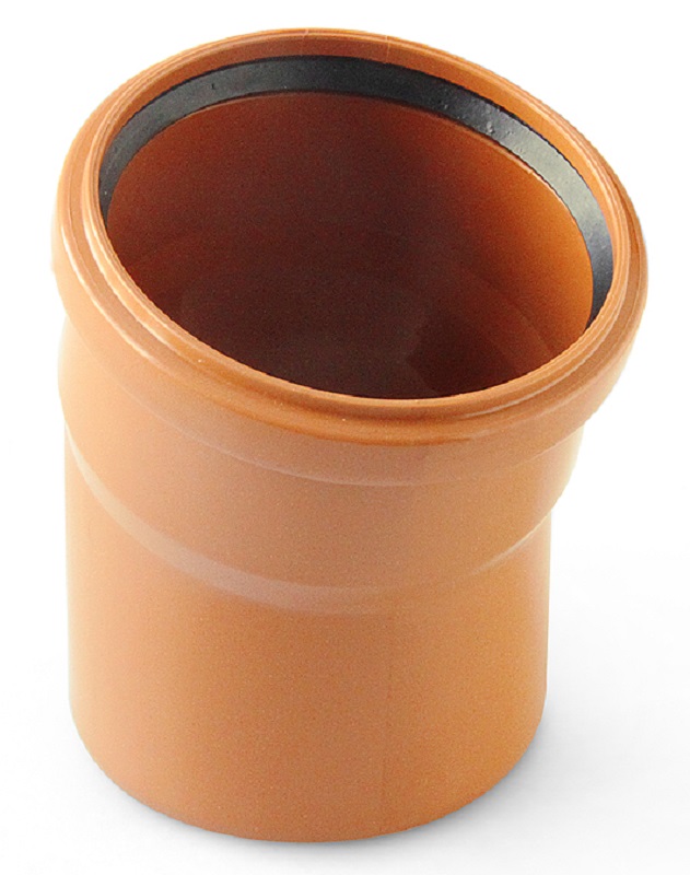 Отвод для наружной канализации DN 110x15° PRO AQUA TERRA 