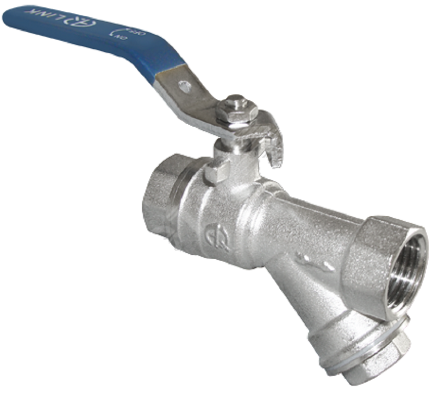 Кран шаровой с фильтром ВР 1/2" AQUALINK