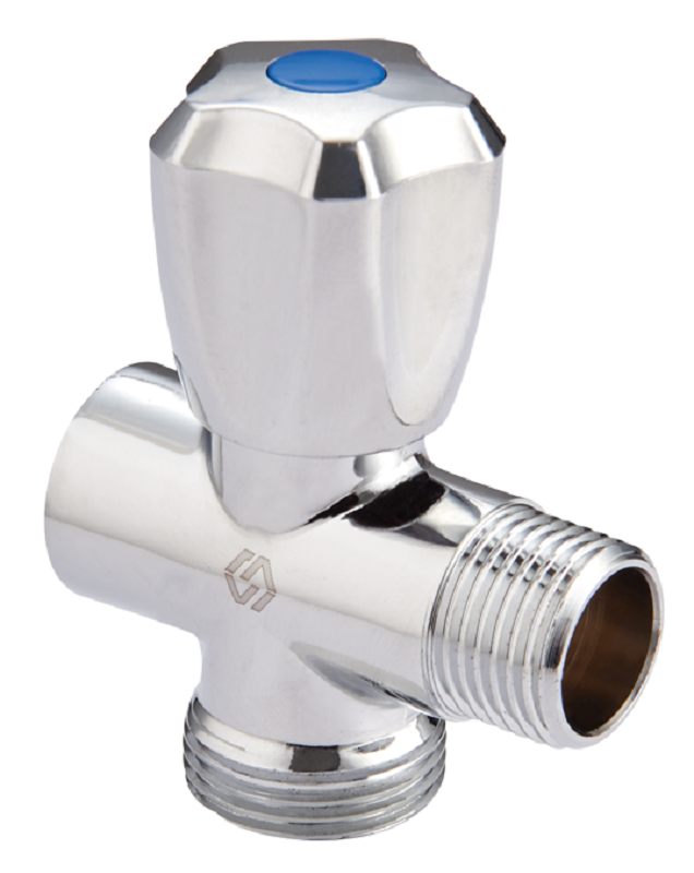 Вентиль-тройник для подключения сантехнических приборов MVI 1/2'x3/4"x1/2" ВР-НР-НР