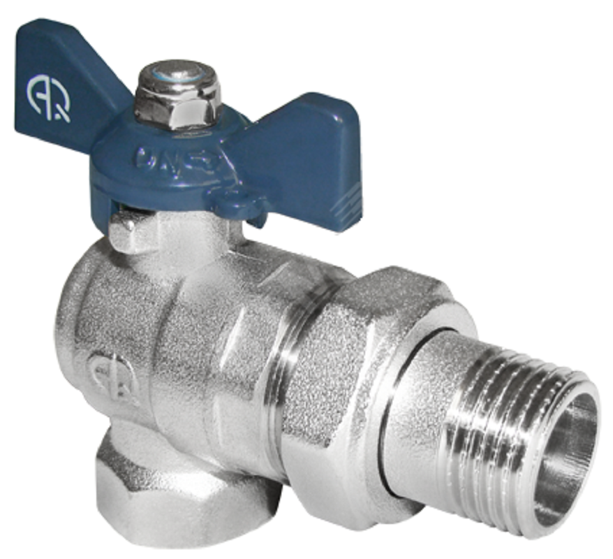 Кран шаровой угловой со сгоном ВР-НР 3/4" AQUALINK