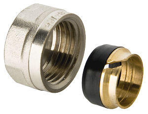 Фитинг коллекторный обжимной для медной трубы 15 мм x 1/2" VALTEC