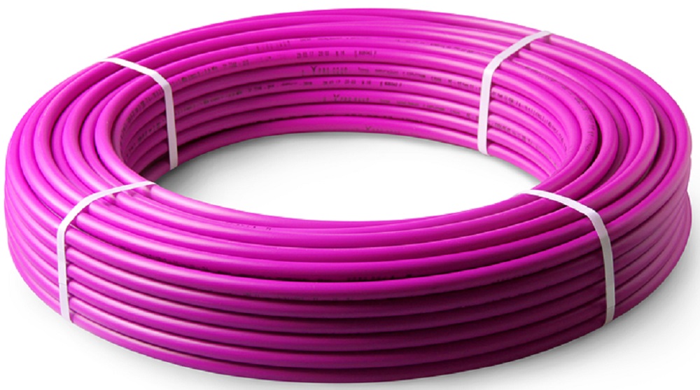 Труба PE-RT EVOH пятислойная 16x2,2 SDR 7,4 PRO AQUA, 100 м, фиолетовая