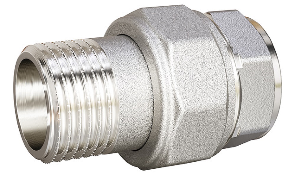 Сгон разъемный (американка) LD Pride DN 40 мм (1 1/2") ВР-НР латунь никель