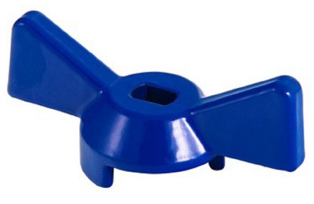 Ручка бабочка для крана 1/2" VALTEC, синяя