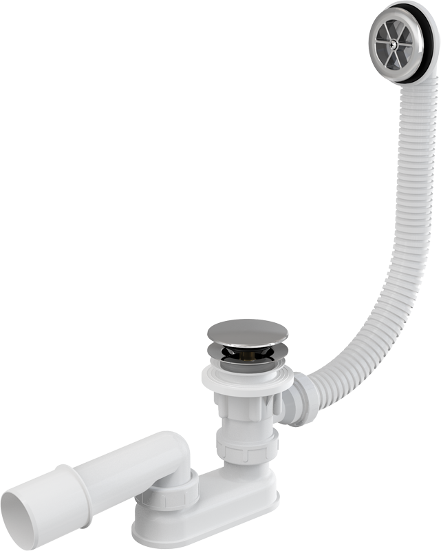 Сифон для ванны CLICK/CLACK ALCADRAIN (Alcaplast), хром, A505CRM
