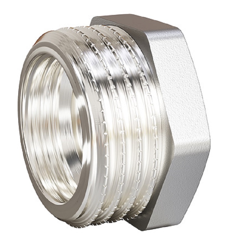 Футорка LD Pride DN 50х40 мм (2" НР х 1 1/2" ВР) латунь никель