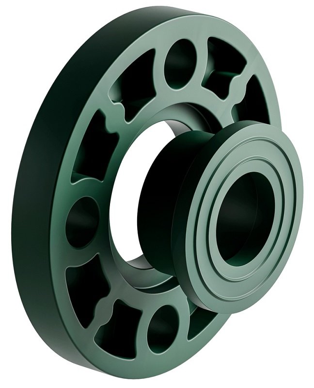 Фланец с буртом комплект полипропиленовый для пожаротушения DN 40 мм SLT BLOCKFIRE GREEN