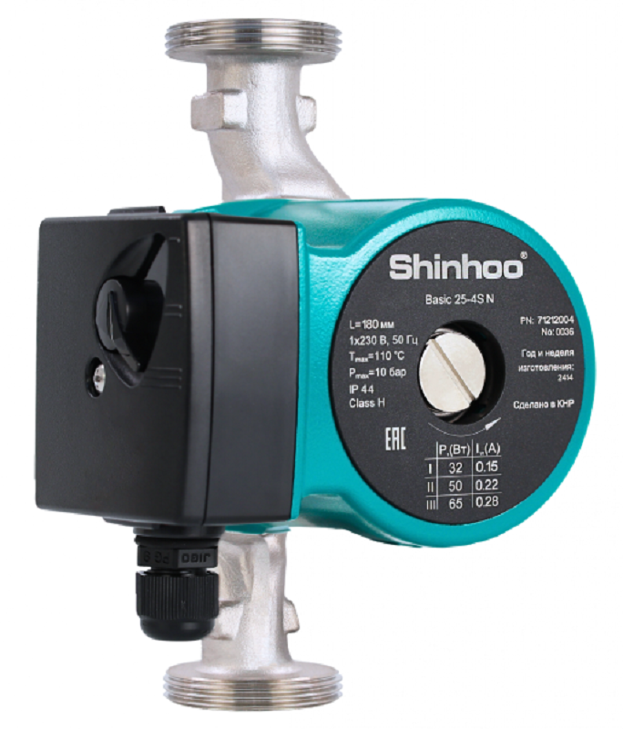 Насос циркуляционный Shinhoo BASIC 25-4S N 180 1x230V