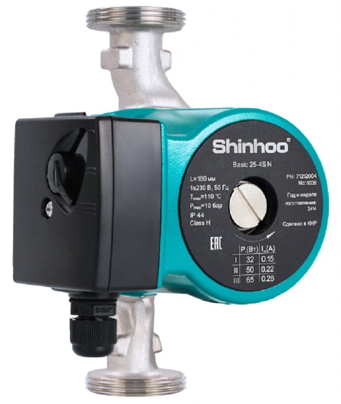 Насос циркуляционный Shinhoo BASIC 25-8S N 180 1x230V