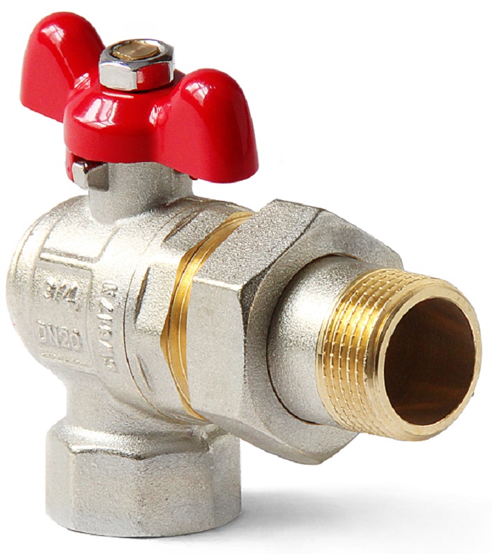 Кран шаровой угловой со сгоном ВР-НР 1" PRO AQUA