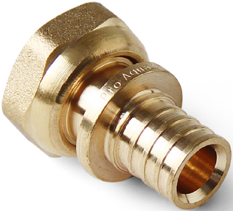 Муфта аксиальная латунная 25x3/4" с накидной гайкой PRO AQUA