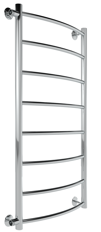 Водяной полотенцесушитель Лесенка 110x60 см, м/о 100 см, 1" INDIGO Arc боковое подключение, полированный