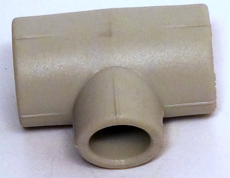 Тройник переходной полипропиленовый 20x16x20 мм FV-Plast серый